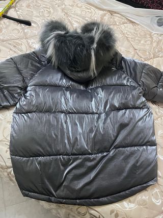 Giubbotto bomber double face grigio/rosa