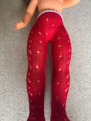 Medias de hilo rojas para Nancy