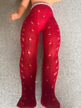 Medias de hilo rojas para Nancy