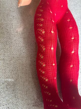 Medias de hilo rojas para Nancy