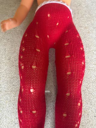 Medias de hilo rojas para Nancy