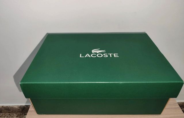 Zapatillas Lacoste Hombre Blancas y Azul