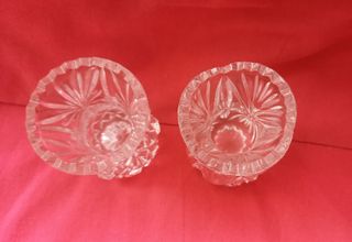 Coppia portacandele in vetro