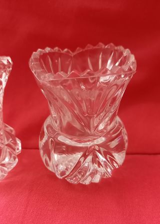 Coppia portacandele in vetro