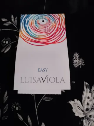 Vestido Luisa Viola floral negro y blanco