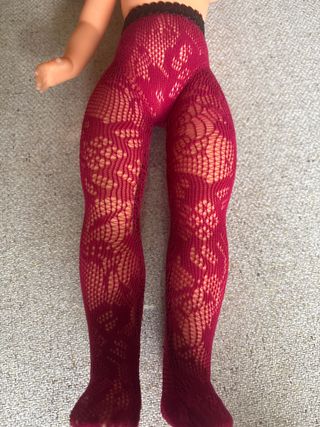 Medias burdeos Nancy encaje