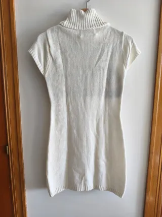 Vestido de punto cuello alto estampado