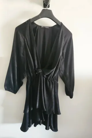 Vestido Zara Negro Terciopelo
