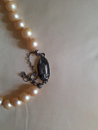 Parure perle vere anni '40: collana e orecchini