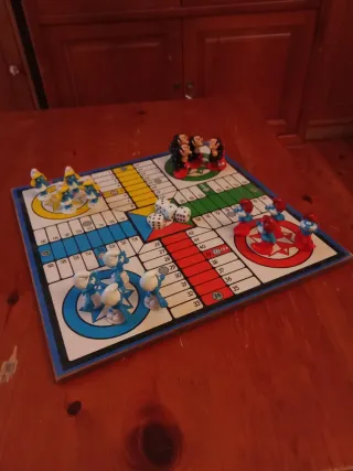 Parchís Pitufos Figuras Grandes Sin Estrenar