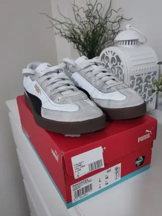 Zapatillas Puma Mujer Blanco y Marrón