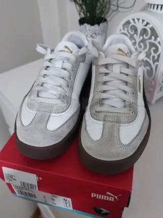 Zapatillas Puma Mujer Blanco y Marrón