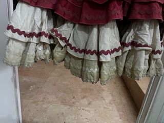 Traje Flamenca Rosa Maquillaje