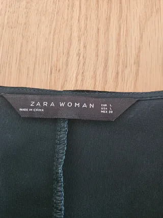 Vestido Zara Terciopelo Verde