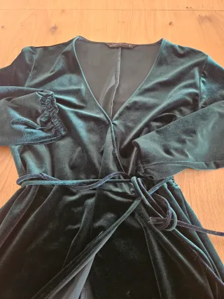 Vestido Zara Terciopelo Verde