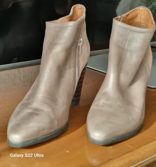 Botines Hispanitas Piel y Ante Talla 38