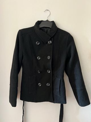 Cappotto corto nero donna