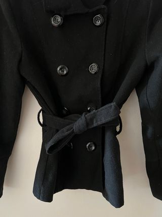 Cappotto corto nero donna