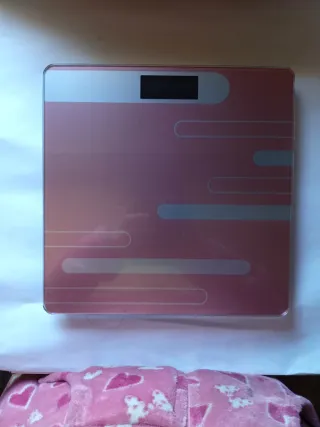 Báscula digital rosa