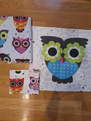 Funda Nórdica Infantil Buhos Cama 90.