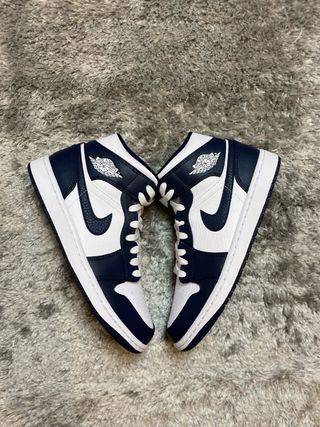 Jordan 1 Mid Obsidian Branco - 43
