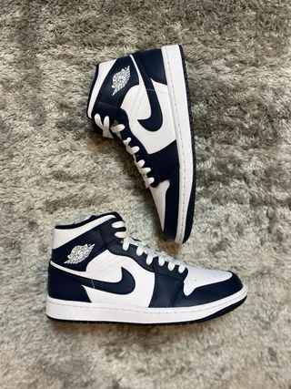 Jordan 1 Mid Obsidian Branco - 43