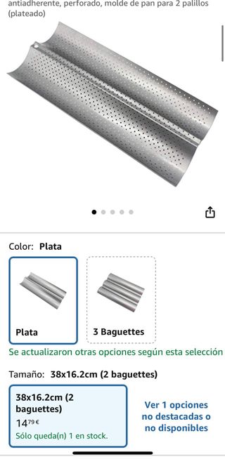 Bandeja para 2 baguettes / pan