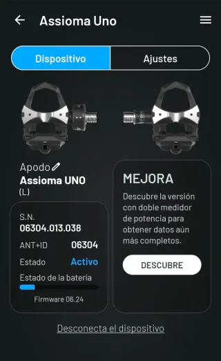 Favero Assioma Uno Pedales Potenciómetro