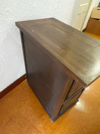 Mueble madera antiguo máquina coser