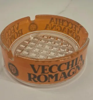 Posacenere Vintage Vecchia Romagna Arancione