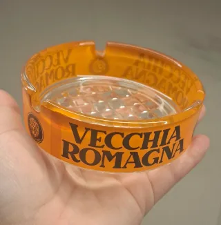 Posacenere Vintage Vecchia Romagna Arancione