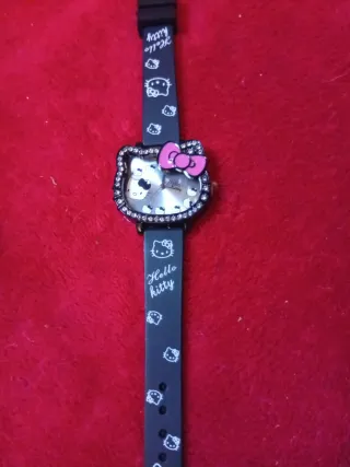 Reloj Hello Kitty Negro y Rosa
