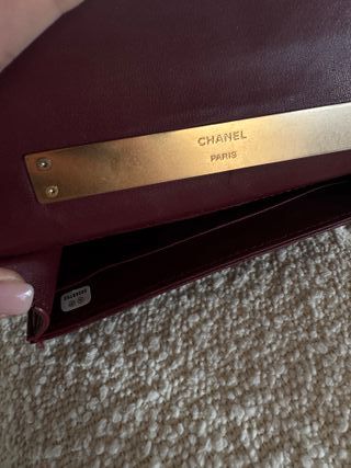 Bolso Chanel Mini Piel Burdeos Cadena Dorada