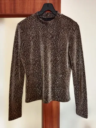 Camiseta mujer manga larga estampado animal