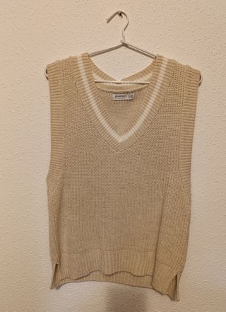 Chaleco Stradivarius Beige Talla XS