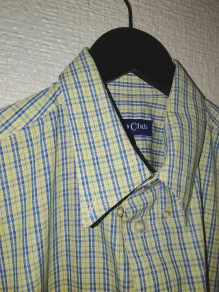 Camisa Polo Club Manga Corta Cuadros