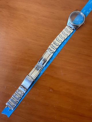 Correa y caja de reloj Orient plateada