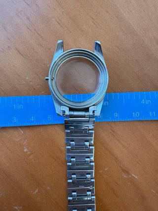 Correa y caja de reloj Orient plateada