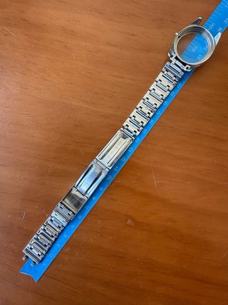 Correa y caja de reloj Orient plateada