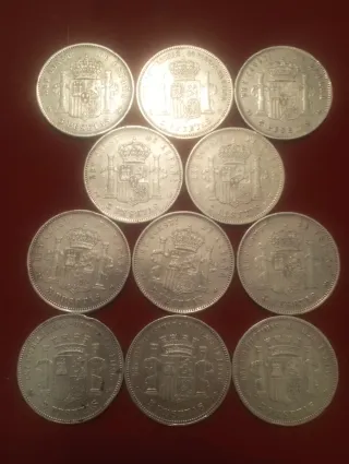 Lote 11Monedas Plata Alfonso XIII España