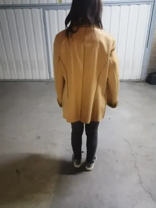 Abrigo beige/marrón señora