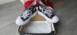 Sneakers Converse piattaforma nere T35