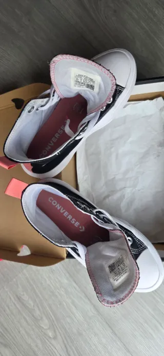 Sneakers Converse piattaforma nere T35