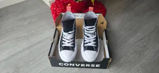 Sneakers Converse piattaforma nere T35