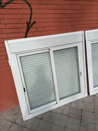 2 Ventanas Aluminio Correderas Blancas