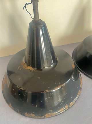 coppia lampade industriali anni 40