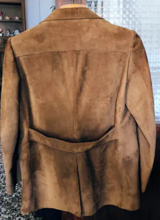 Chaqueta de ante auténtico marrón