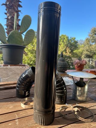 Tubos y codo chimenea + sombrero