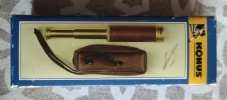 Catalejo portátil con funda de cuero