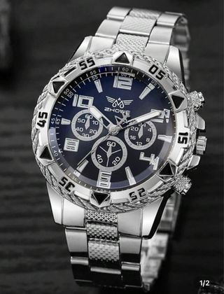 Reloj Zhowe Cronógrafo Azul y Plateado